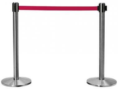 Absperrsäule mit Bandrolle 