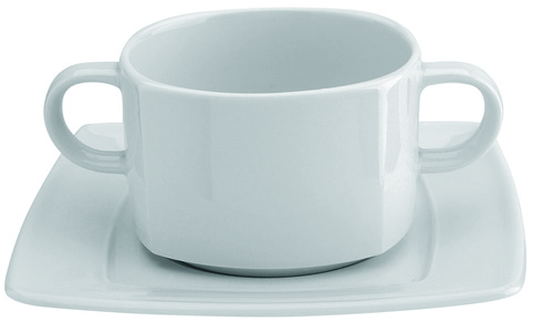 Suppenobertasse und Untertasse"Corner" 