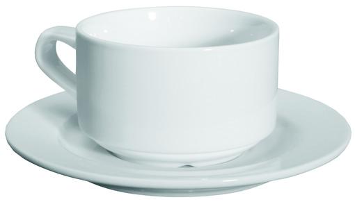 Milchkaffeetasse und -untertasse "Base" 